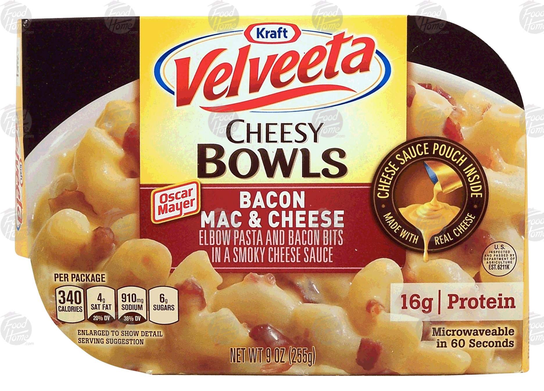 Kraft Velveeta Cheesy Bowls; bacon mac & cheese Full-Size Picture